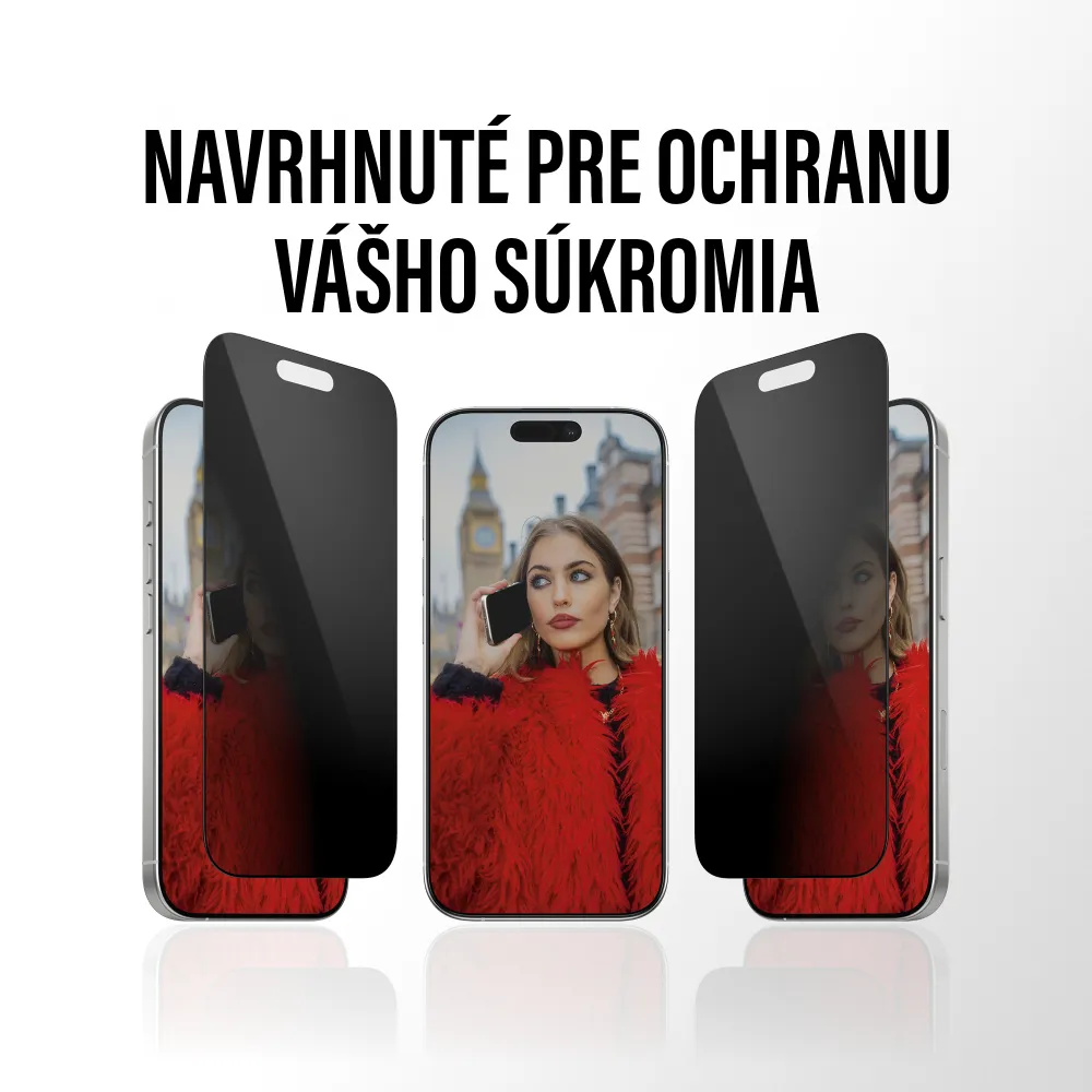 PanzerGlass - Tvrdené sklo UWF 2-Way Privacy s aplikátorom pre iPhone 17 Pro, čierna
