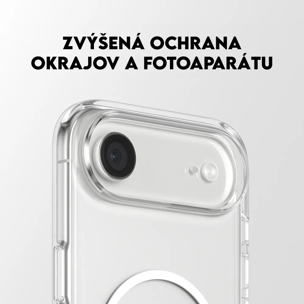 CARE - Puzdro Kickstand pre iPhone 17 Air, transparentná