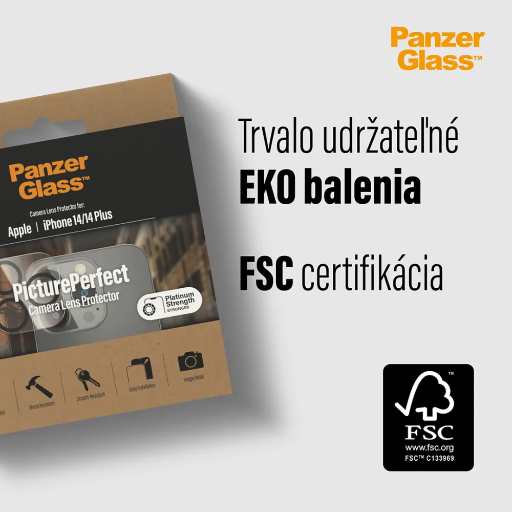 PanzerGlass - Ochranný kryt objektívu PicturePerfect pre iPhone 14 Pro/14 Pro Max, číra