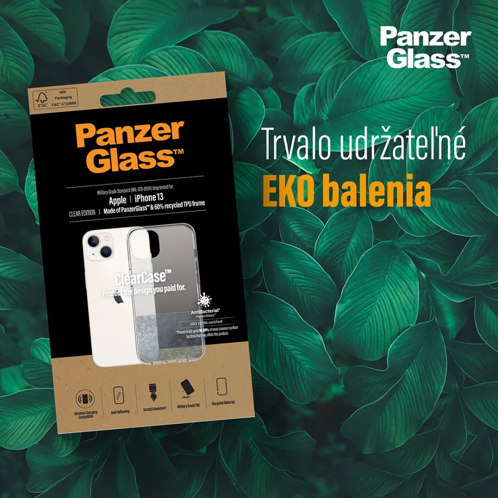 PanzerGlass - Puzdro ClearCaseColor AB pre iPhone 13 Pro Max, strawberry