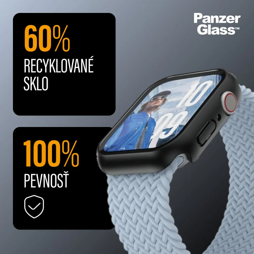 PanzerGlass - Tvrdené sklo Full Body Slim pre Apple Watch 42 mm, čierna