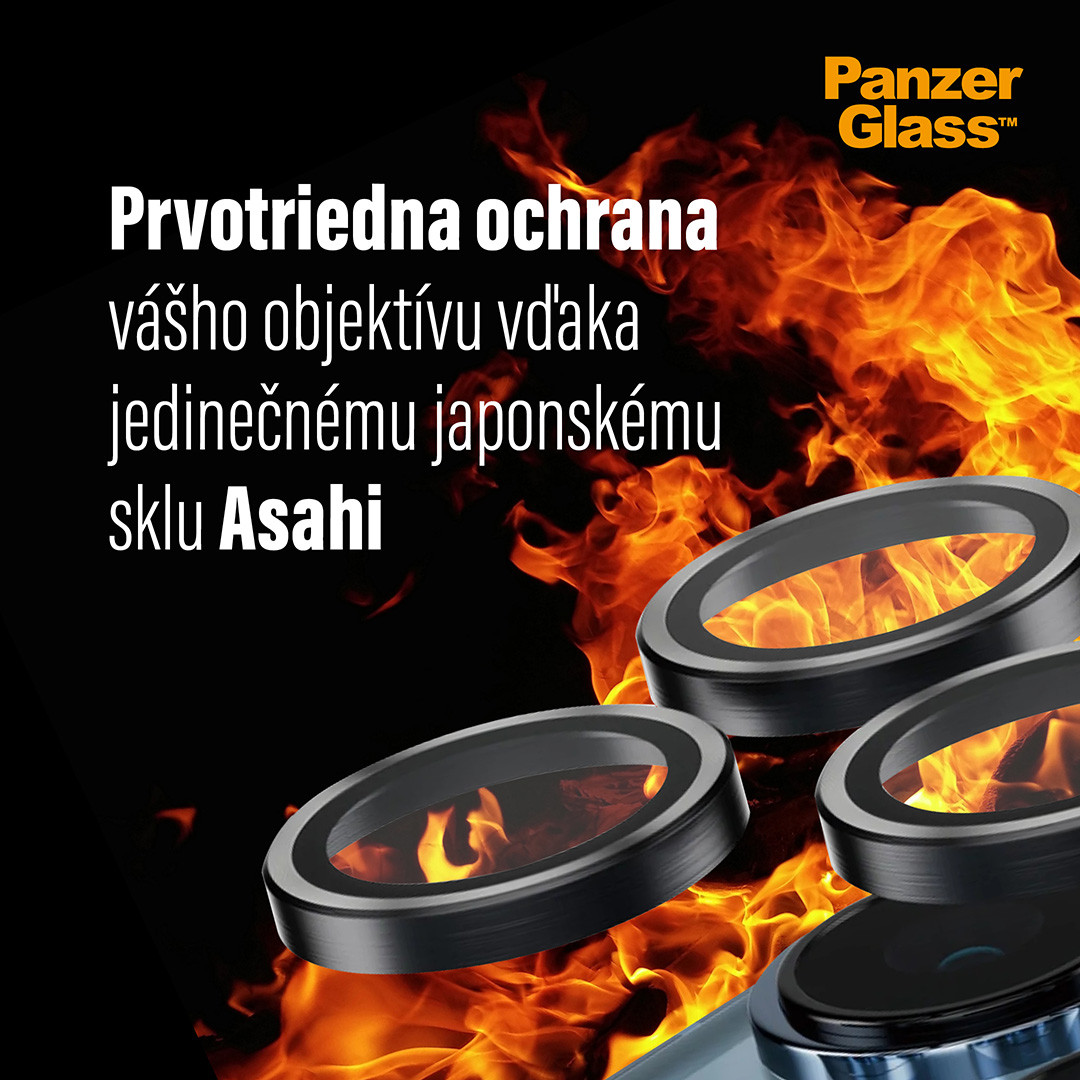 PanzerGlass - Ochranný kryt objektívu Hoops pre iPhone 13 Pro/13 Pro Max, čierna