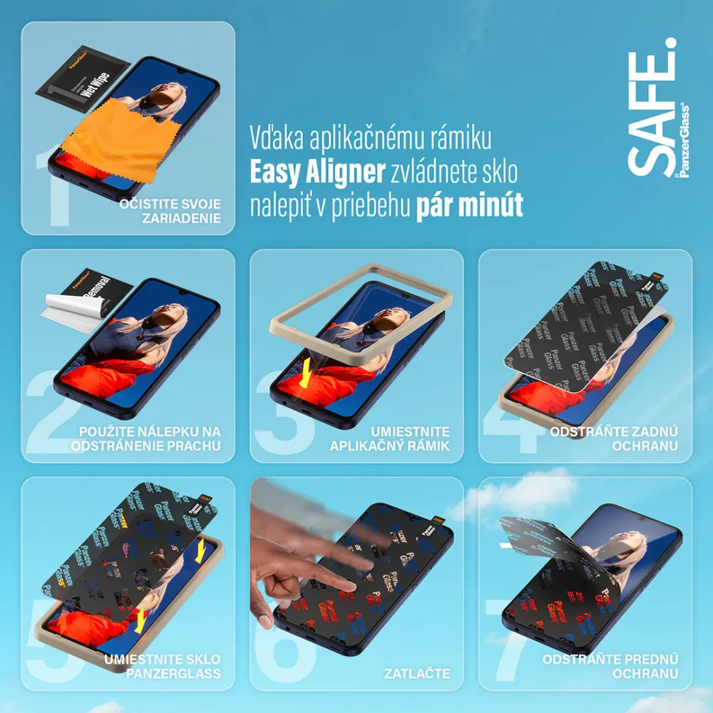 SAFE - Tvrdené sklo UWF pre Xiaomi Redmi 13 4G, čierne
