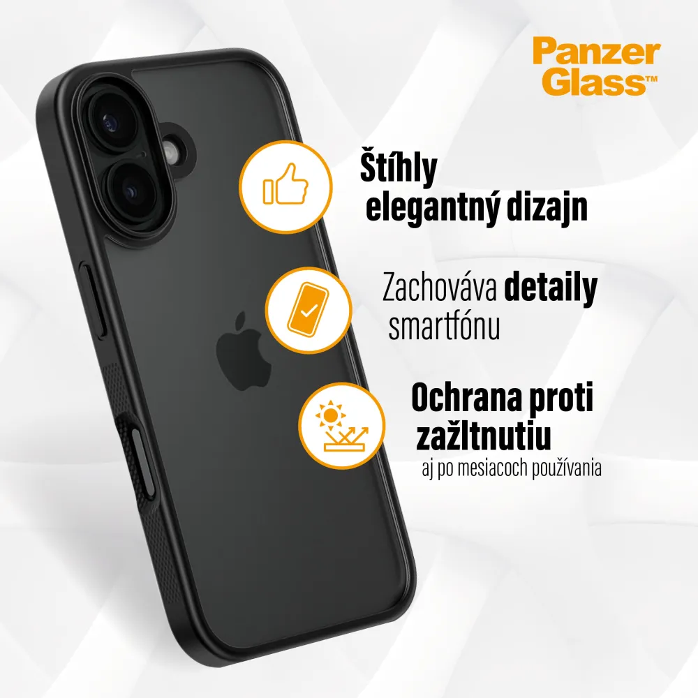 PanzerGlass - Puzdro HardCase pre iPhone 16 Plus, čierna