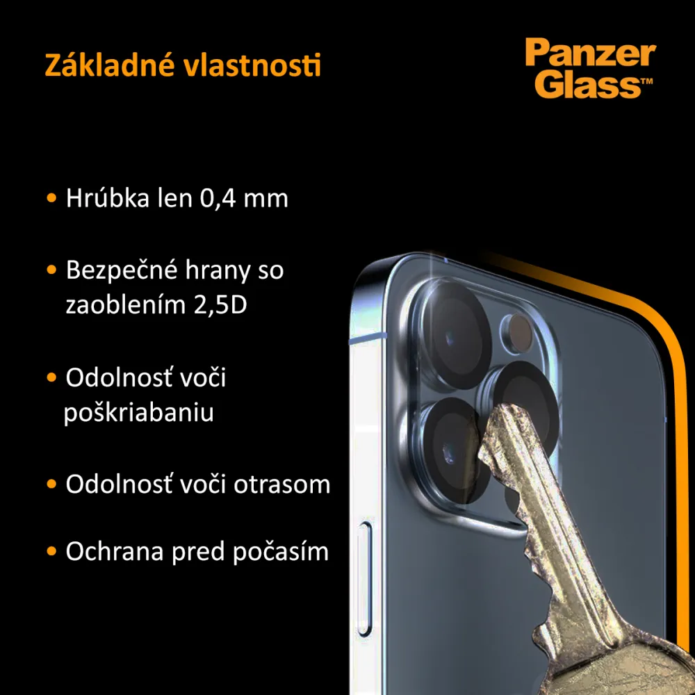 PanzerGlass - Ochranný kryt objektívu PicturePerfect pre iPhone 13/13 mini, číra