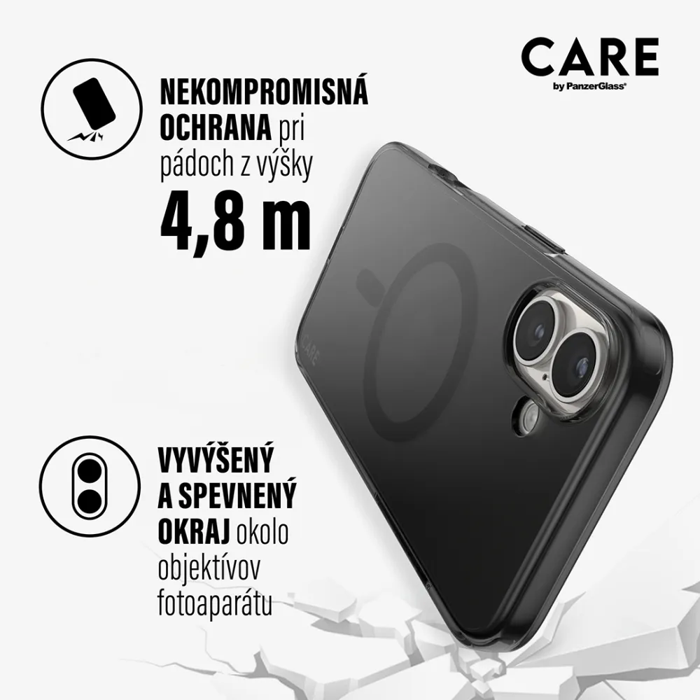 CARE - Puzdro Smokey s čiernym QI pre Samsung Galaxy S25 Ultra, čierna