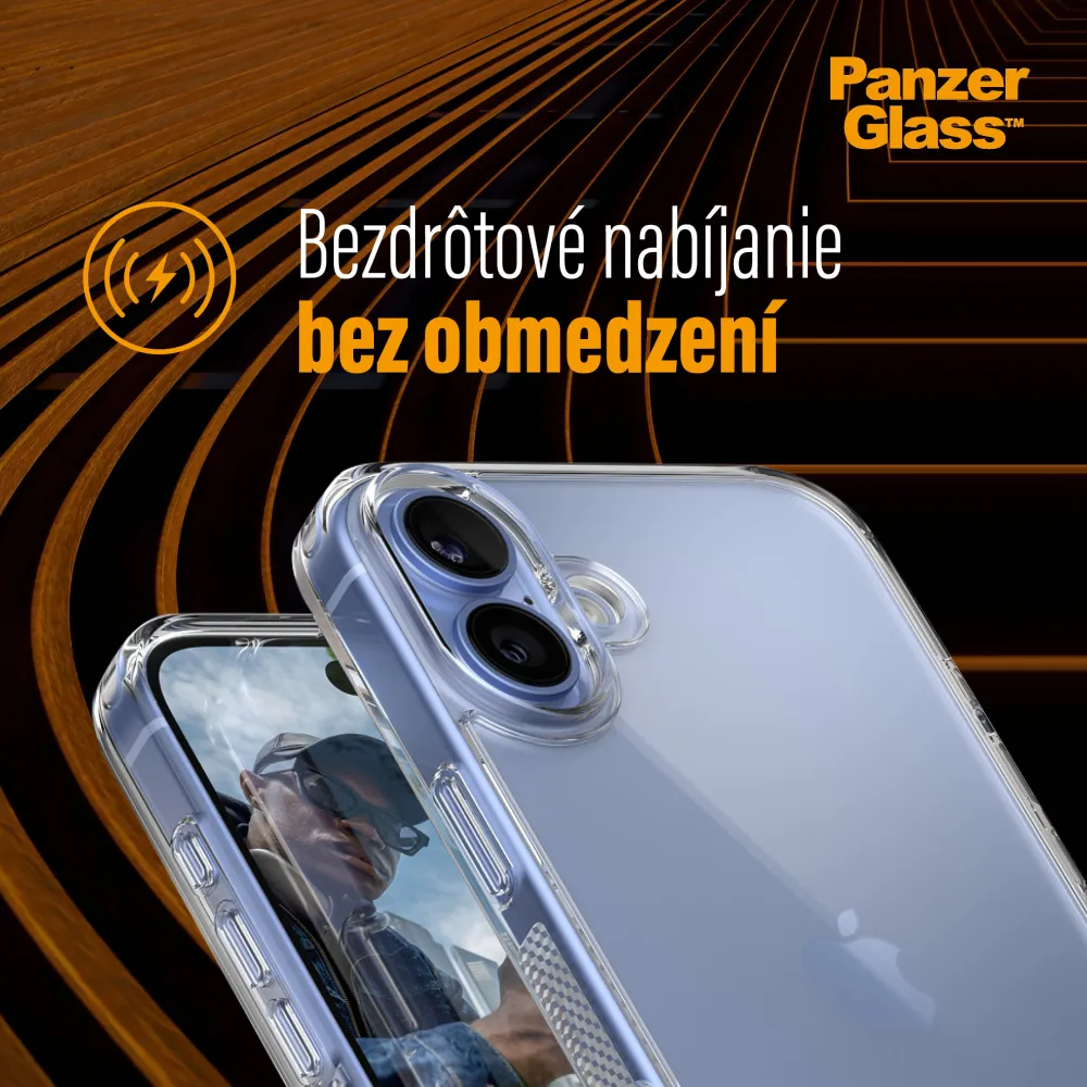 PanzerGlass - Puzdro HardCase pre iPhone 16 Plus, transparentná
