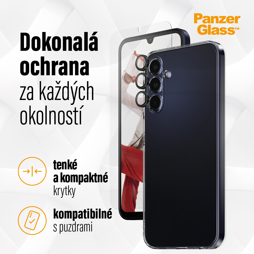 PanzerGlass - Ochranný kryt objektívu Hoops pre Samsung Galaxy A25 5G, žltá