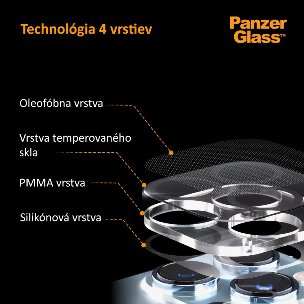PanzerGlass - Ochranný kryt objektívu PicturePerfect pre iPhone 13/13 mini, číra