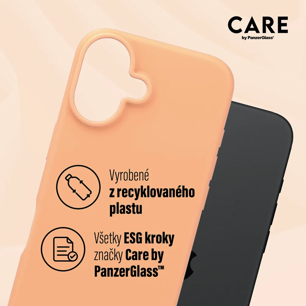 CARE - Puzdro Fearlessly pre iPhone 16 Pro Max, peachy