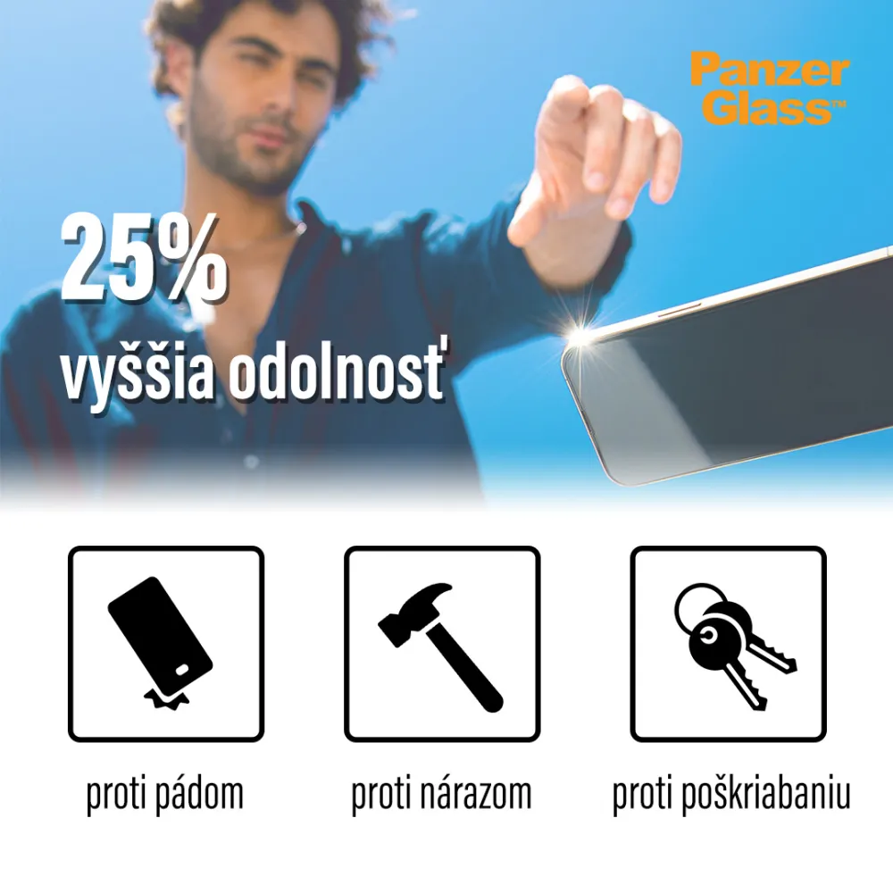 PanzerGlass - Tvrdené sklo UWF AB pre iPhone 14 Pro, čierna