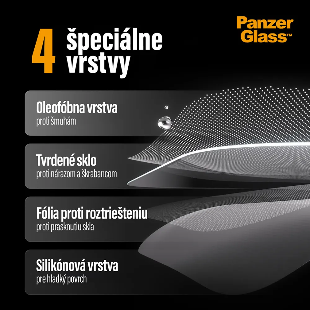 PanzerGlass - Tvrdené sklo UWF Eyecare s aplikátorom pre iPhone 15 Plus, čierna