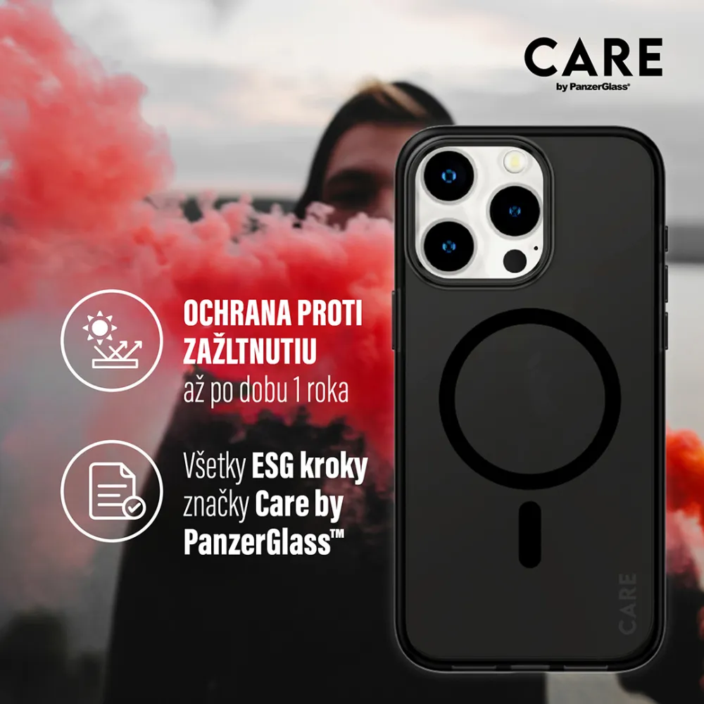 CARE - Puzdro Smokey s čiernym QI pre Samsung Galaxy S25 Ultra, čierna