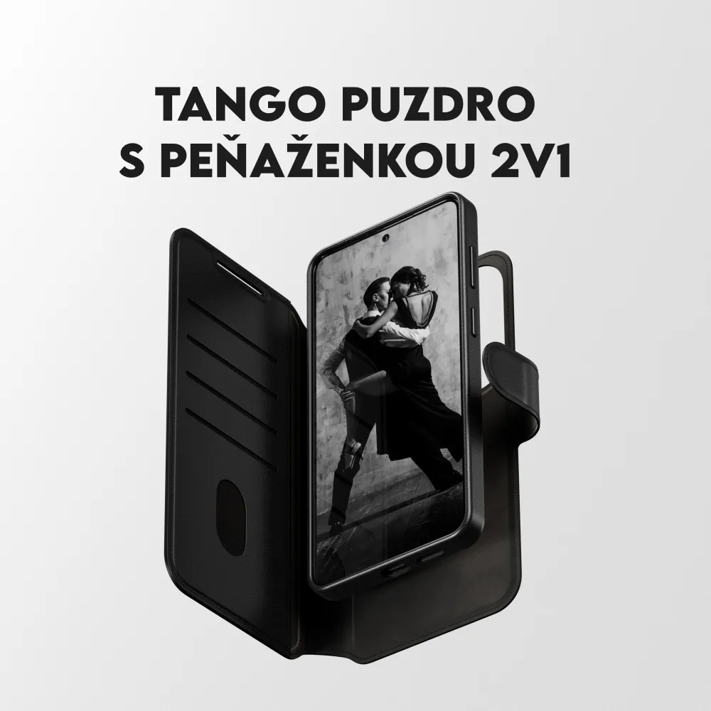 CARE - Puzdro Tango Wallet Two-In-One s QI pre Samsung Galaxy S26, čierna