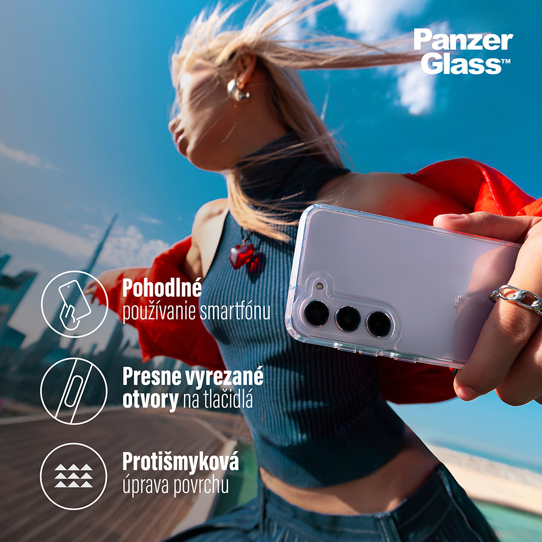 PanzerGlass - Puzdro HardCase D3O pre Samsung Galaxy S24 Ultra, transparentná