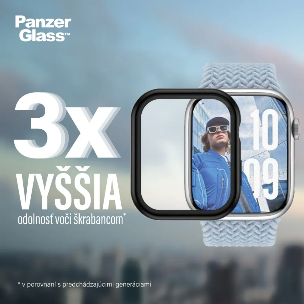 PanzerGlass - Tvrdené sklo Full Body Slim pre Apple Watch 42 mm, čierna
