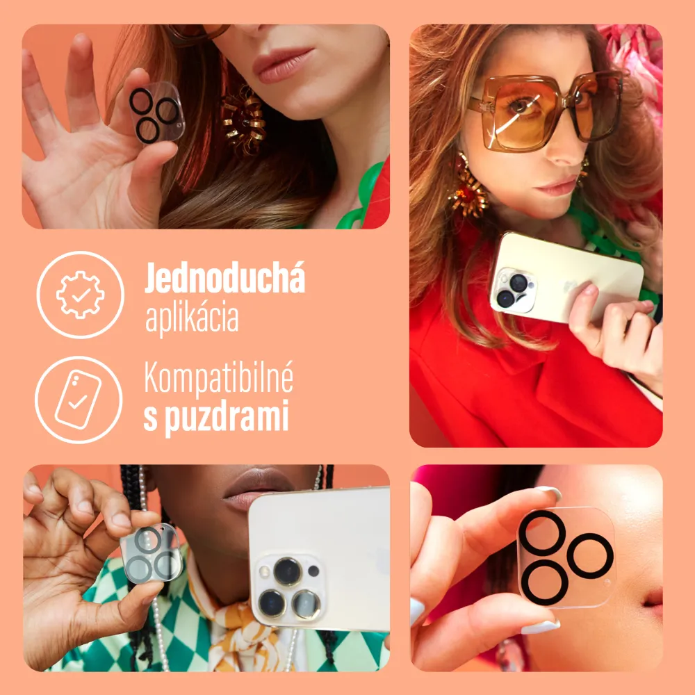 PanzerGlass - Ochranný kryt objektívu PicturePerfect pre iPhone 16/16 Plus, číra