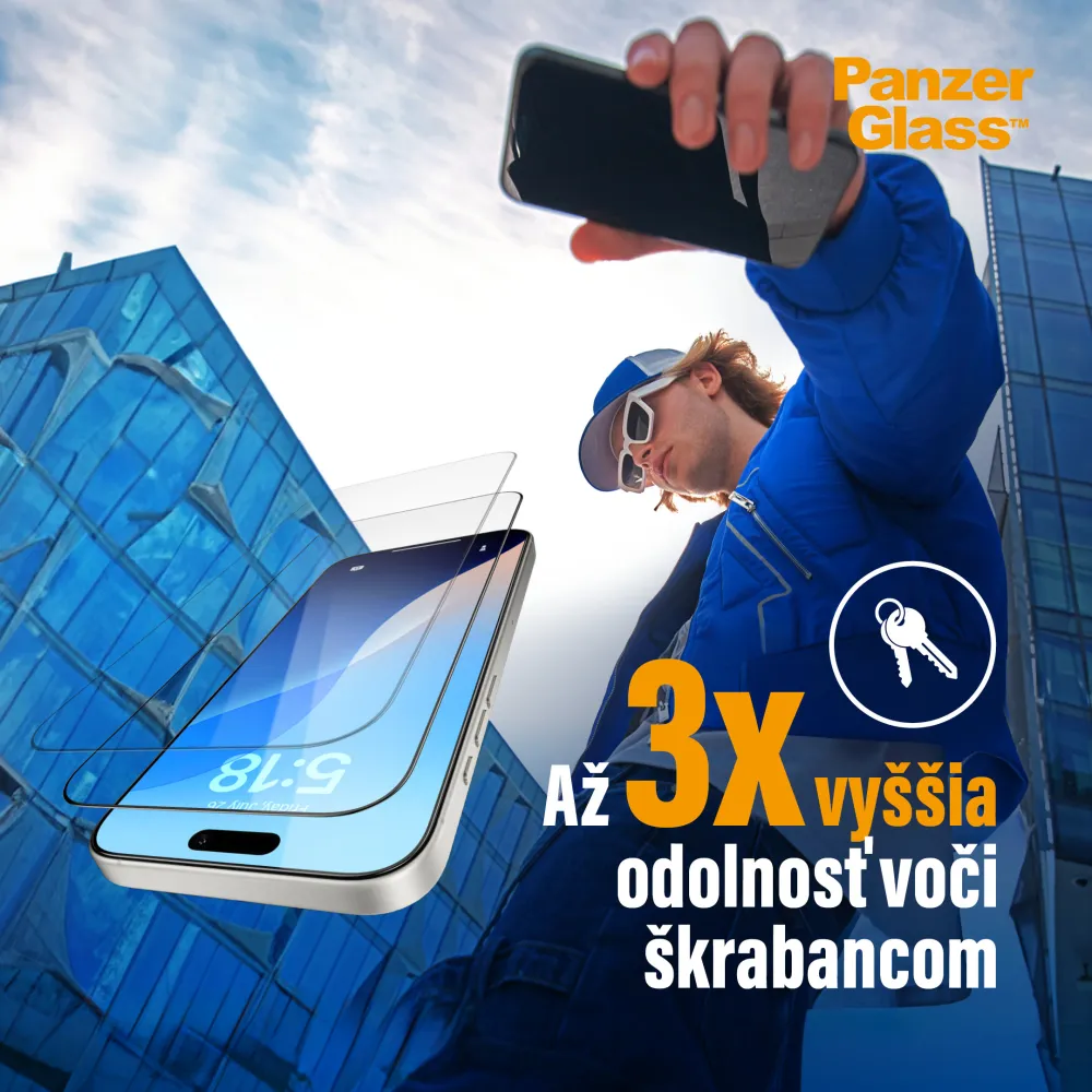 PanzerGlass - Tvrdené sklo UWF s aplikátorom pre iPhone 16 Pro Max, aluminium