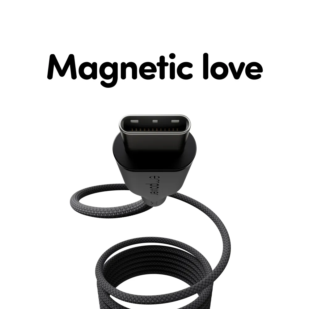 empower - Kábel USB-C, 240 W, Magnetic, 1,5 m, vesmírna čierna