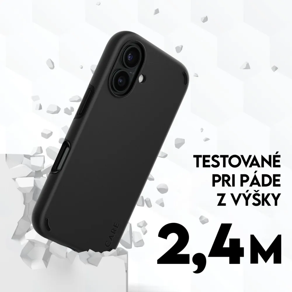 CARE - Puzdro Double Defense pre iPhone 16 Pro Max, čierna