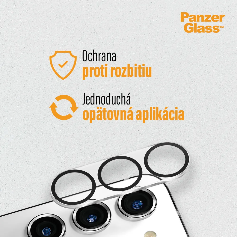 PanzerGlass - Ochranný kryt objektívu PicturePerfect pre Samsung Galaxy S23 Ultra, čierna