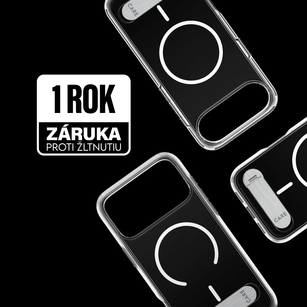 CARE - Puzdro Kickstand pre iPhone 17 Air, transparentná