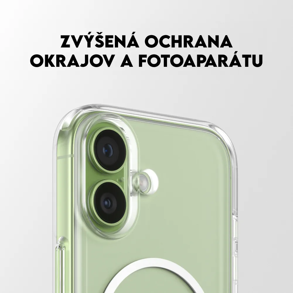 CARE - Puzdro Kickstand pre iPhone 17, transparentná