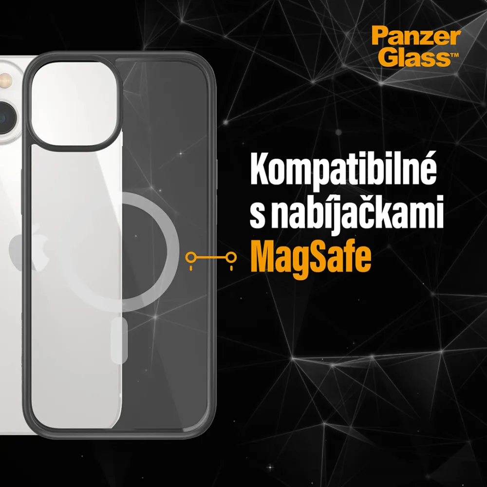 PanzerGlass - Puzdro ClearCase s MagSafe pre iPhone 14 Pro Max, čierna