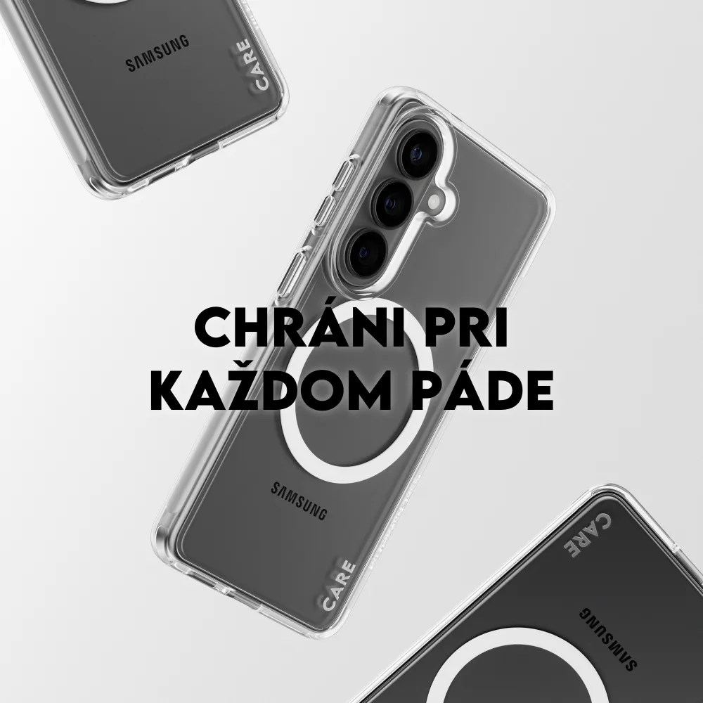 CARE - Puzdro Urban Explorer s bielym QI pre Samsung Galaxy S26+, transparentná