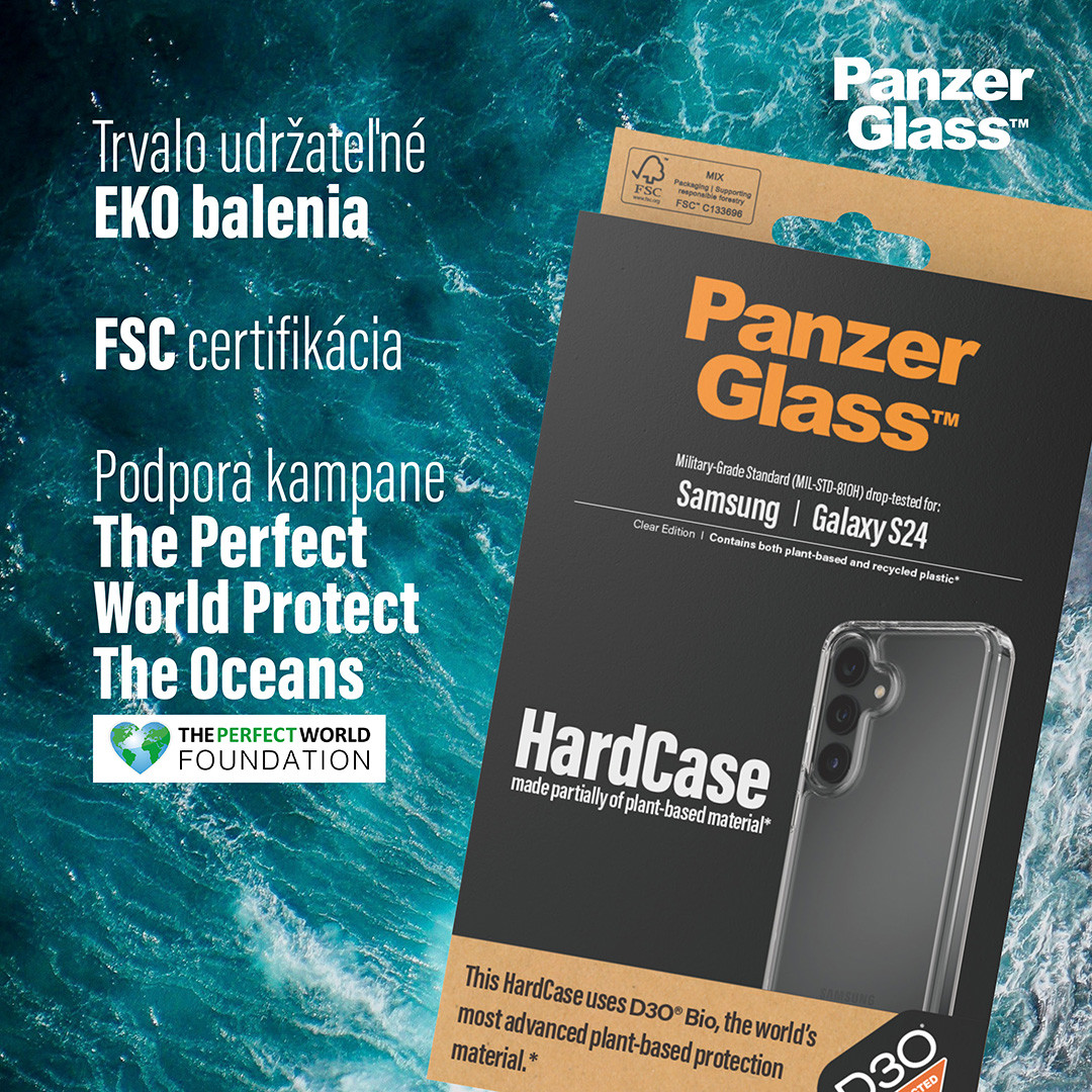 PanzerGlass - Puzdro HardCase D3O pre Samsung Galaxy S24 Ultra, transparentná