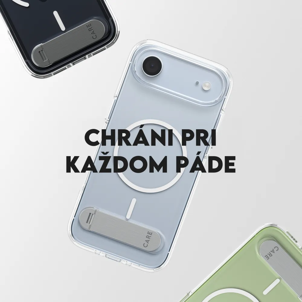 CARE - Puzdro Kickstand pre iPhone 17 Air, transparentná