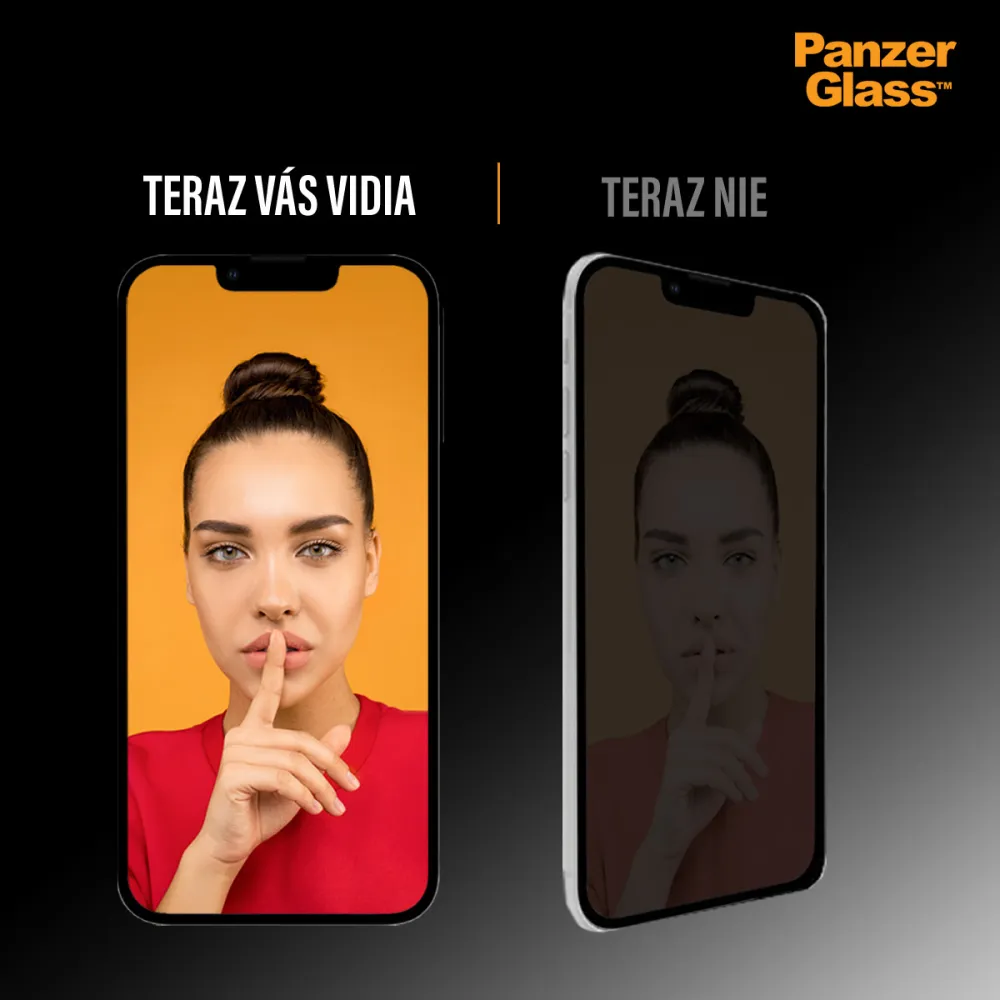 PanzerGlass - Tvrdené sklo Privacy Standard Fit AB pre iPhone 12 Pro Max, číra