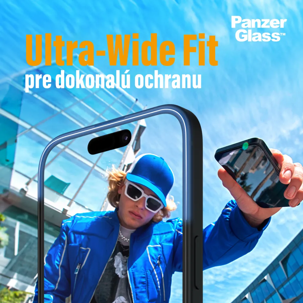 PanzerGlass - Tvrdené sklo UWF Eyecare s aplikátorom pre iPhone 16 Pro, čierna