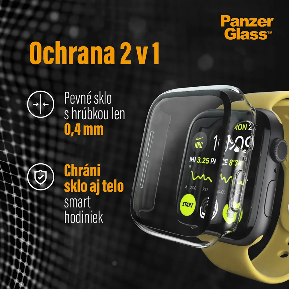 PanzerGlass - Tvrdené sklo Full Body AB pre Apple Watch SE/6/5/4 40 mm, čierna