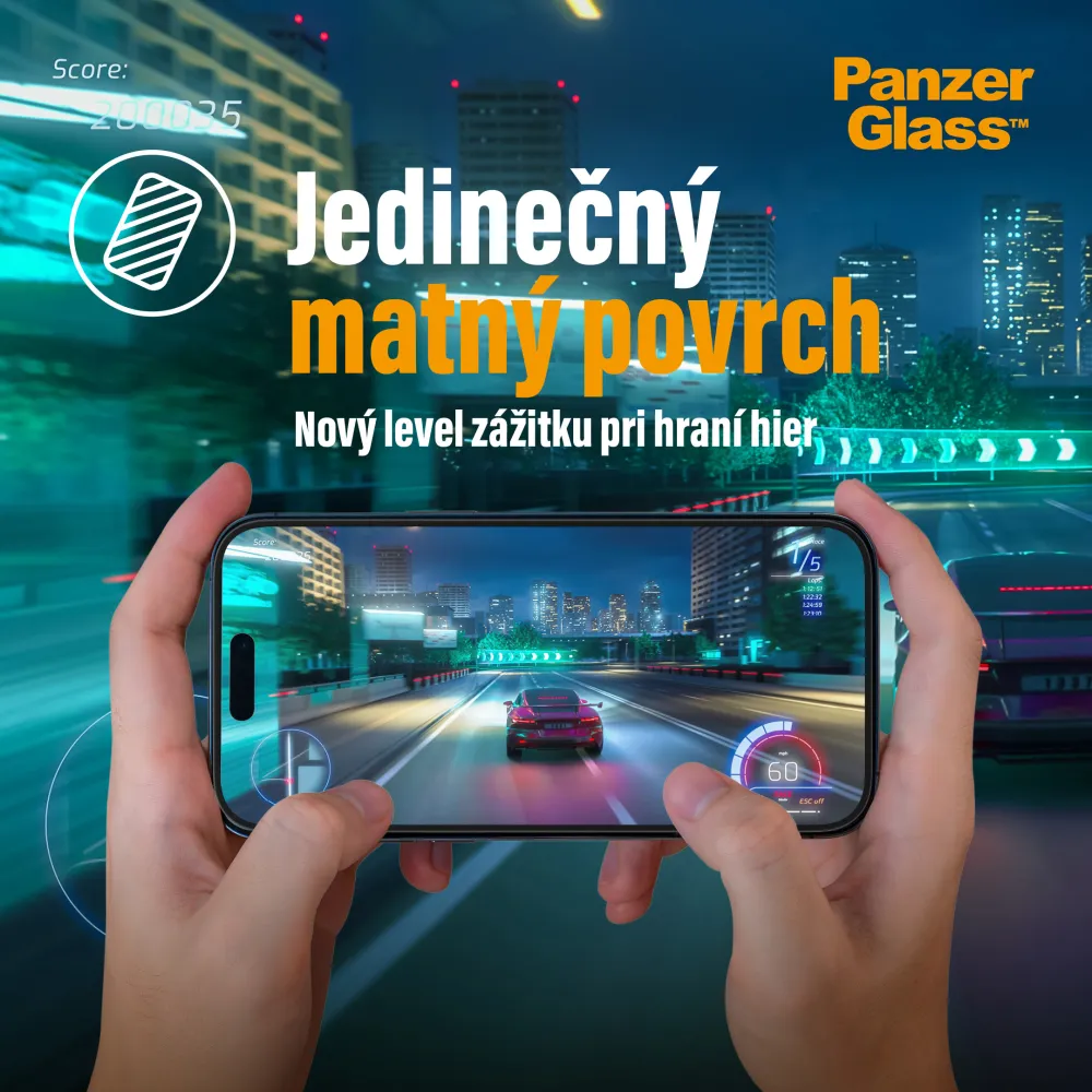 PanzerGlass - Tvrdené sklo UWF Gaming s aplikátorom pre iPhone 16 Pro Max, čierna