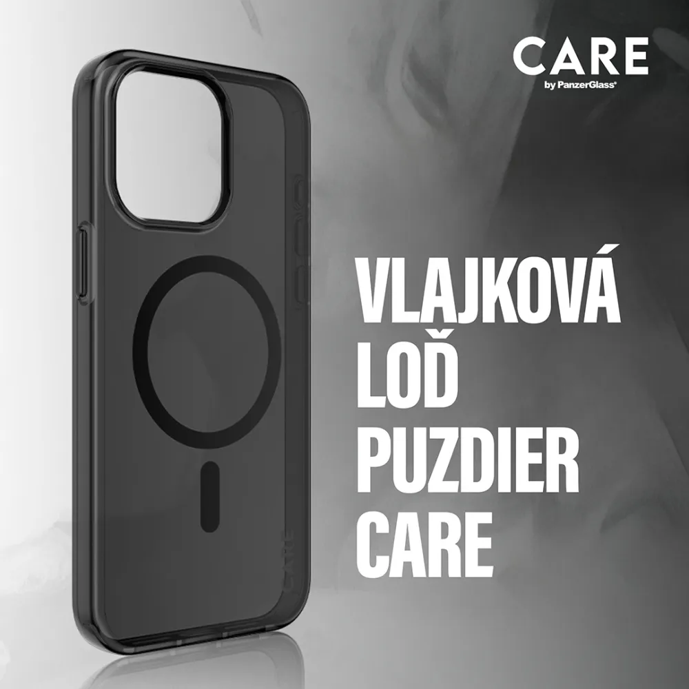 CARE - Puzdro Smokey s čiernym QI pre Samsung Galaxy S25 Ultra, čierna