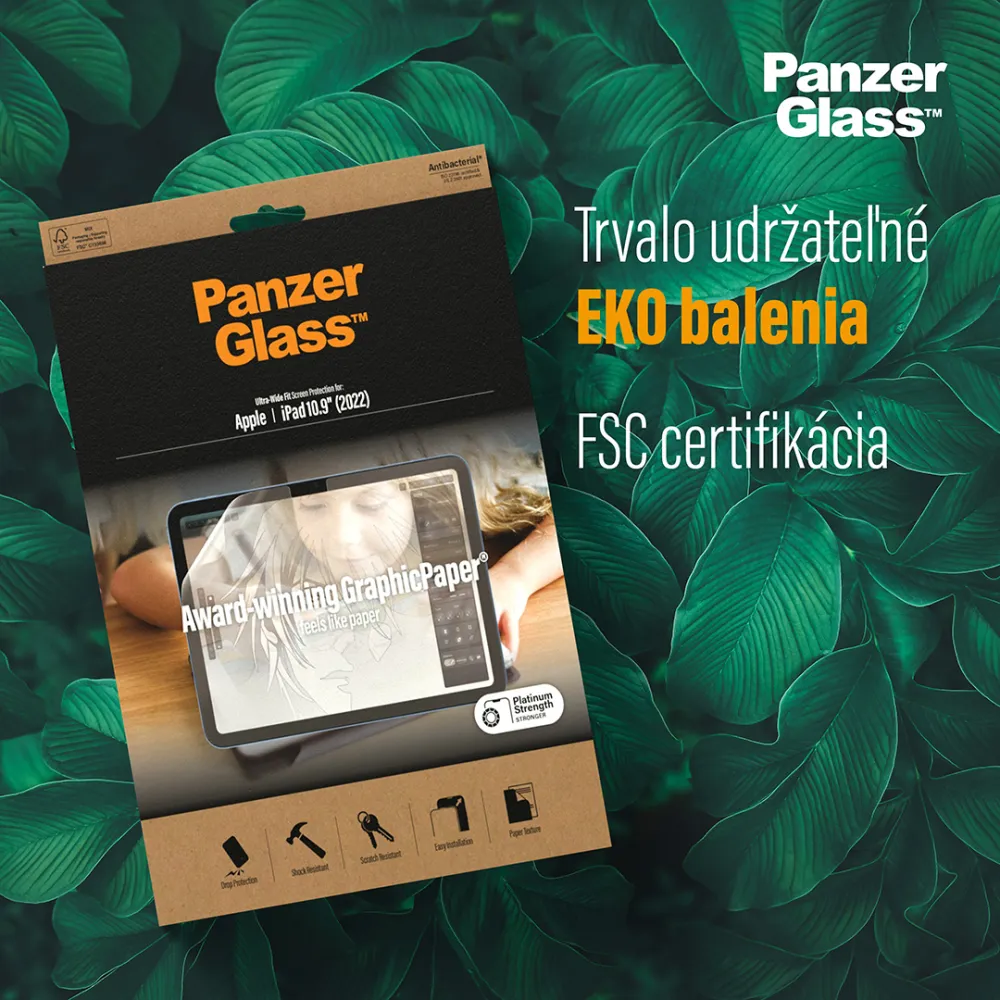 PanzerGlass - GraphicPaper Case Friendly AB pre iPad 10,2'', číra