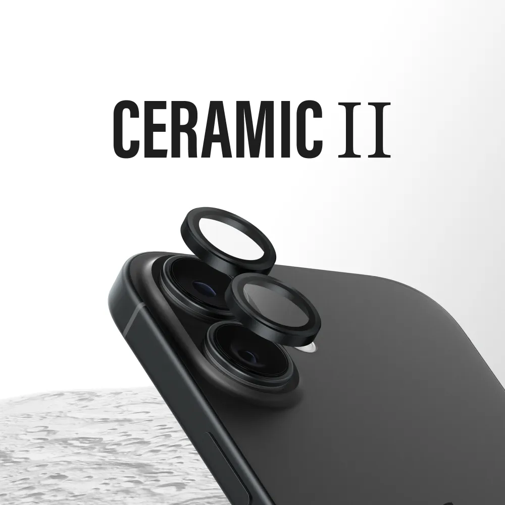 PanzerGlass - Ochranný kryt objektívu Hoops Ceramic II pre  iPhone 17/16 Plus/16, čierna