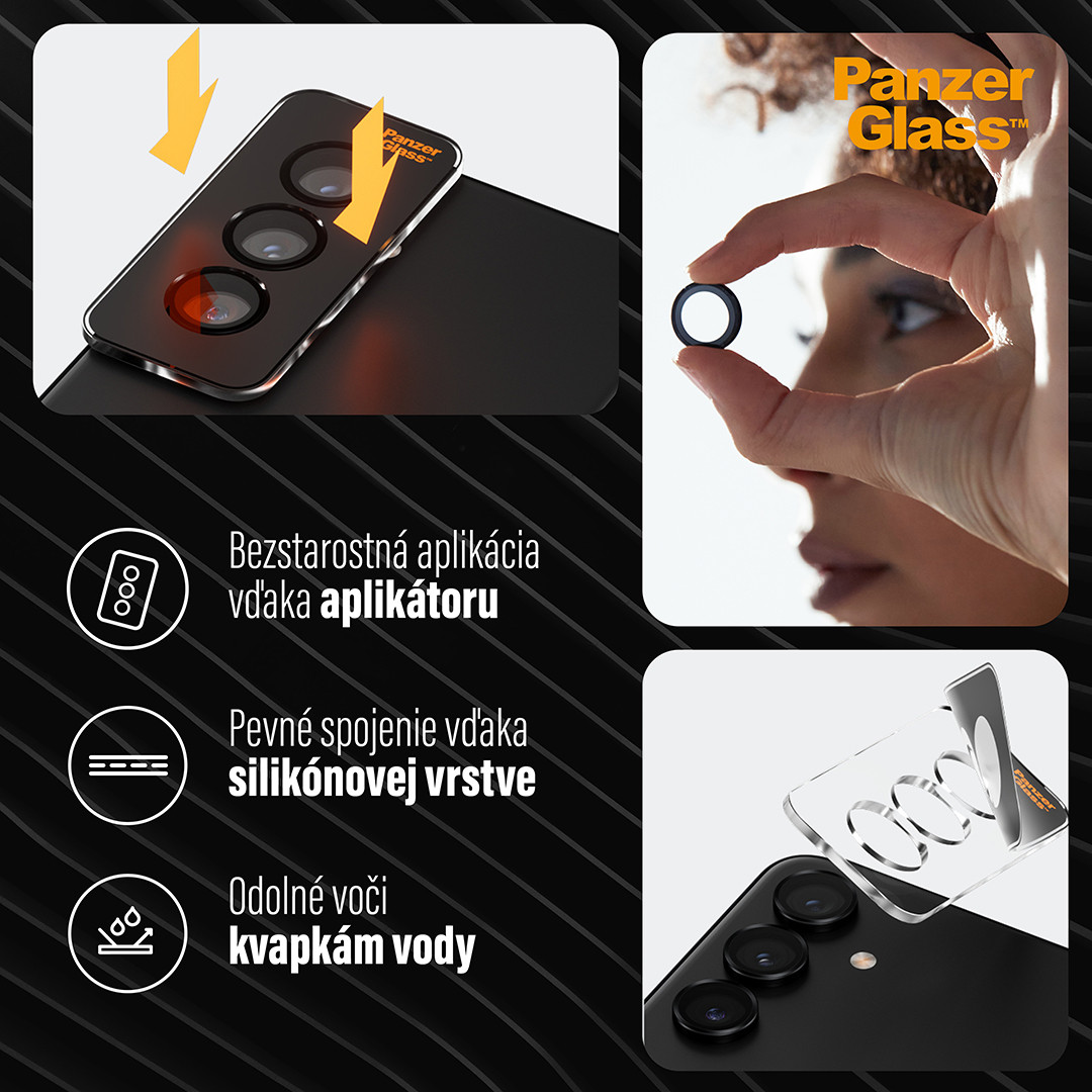 PanzerGlass - Ochranný kryt objektívu Hoops pre Samsung Galaxy S24/S23/S23+, fialová